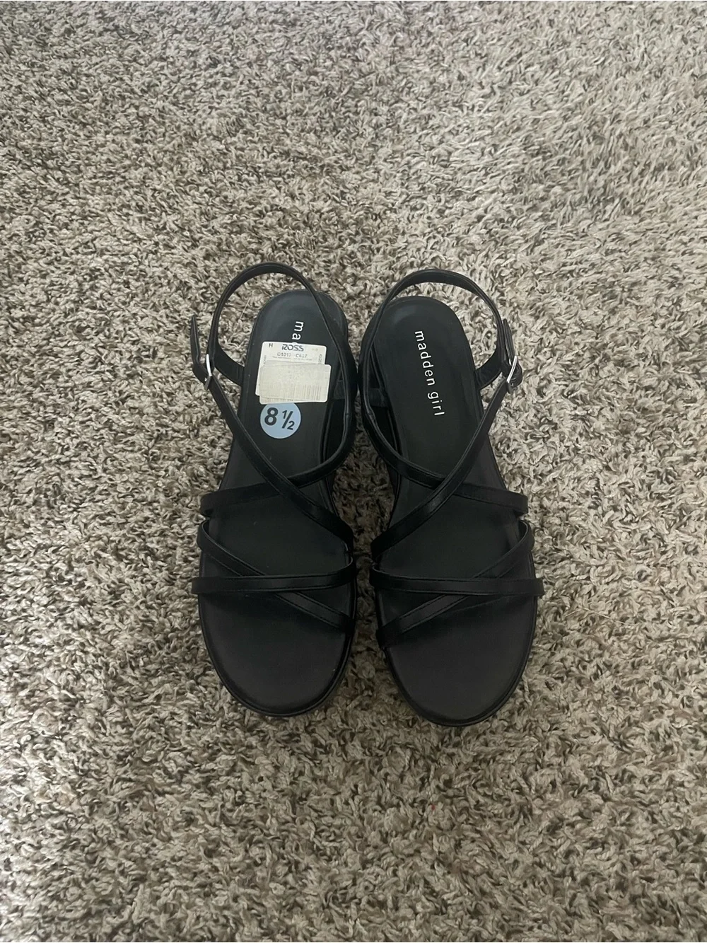 Madden Girl Black Platform Strappy Sandals